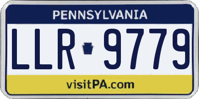 PA license plate LLR9779