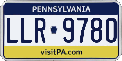PA license plate LLR9780