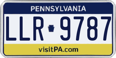 PA license plate LLR9787