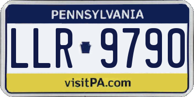 PA license plate LLR9790