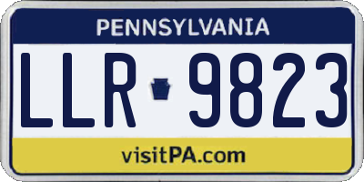 PA license plate LLR9823