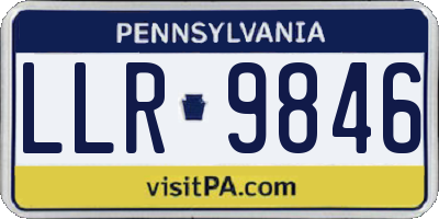 PA license plate LLR9846