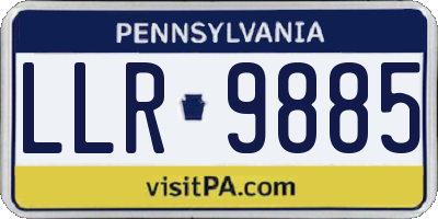 PA license plate LLR9885