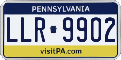 PA license plate LLR9902