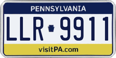 PA license plate LLR9911
