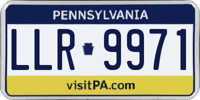 PA license plate LLR9971