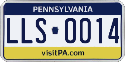 PA license plate LLS0014