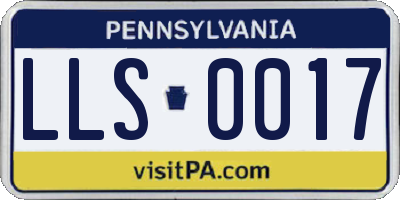 PA license plate LLS0017