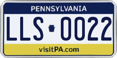 PA license plate LLS0022