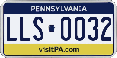PA license plate LLS0032