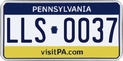 PA license plate LLS0037