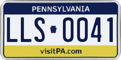 PA license plate LLS0041