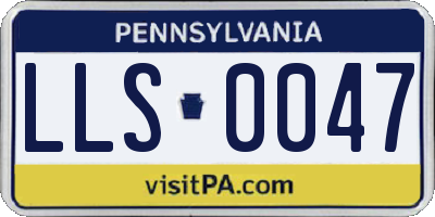 PA license plate LLS0047