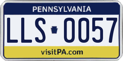 PA license plate LLS0057