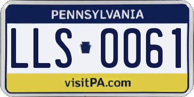 PA license plate LLS0061