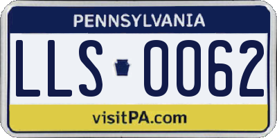 PA license plate LLS0062