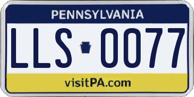 PA license plate LLS0077