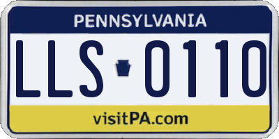 PA license plate LLS0110
