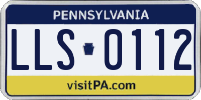 PA license plate LLS0112