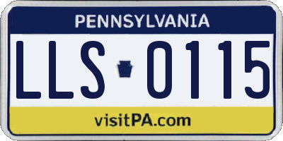 PA license plate LLS0115