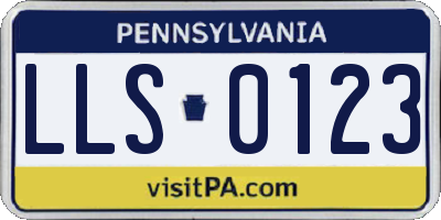 PA license plate LLS0123