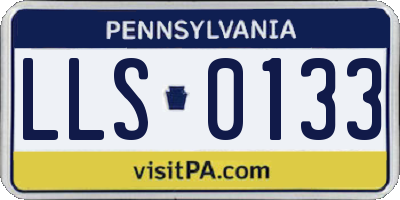PA license plate LLS0133