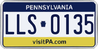 PA license plate LLS0135
