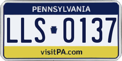 PA license plate LLS0137