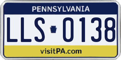 PA license plate LLS0138