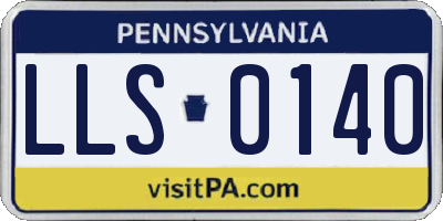 PA license plate LLS0140
