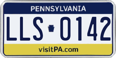 PA license plate LLS0142