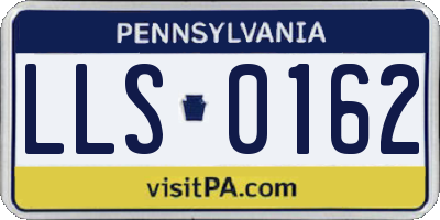 PA license plate LLS0162