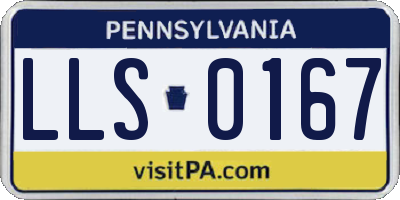 PA license plate LLS0167