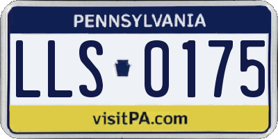 PA license plate LLS0175