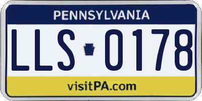 PA license plate LLS0178