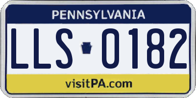 PA license plate LLS0182