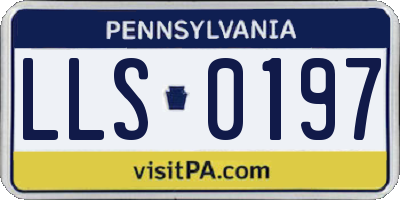 PA license plate LLS0197