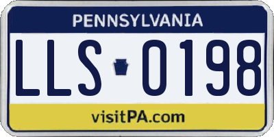 PA license plate LLS0198