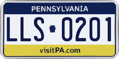 PA license plate LLS0201