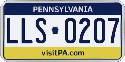 PA license plate LLS0207