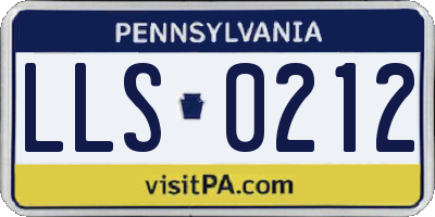 PA license plate LLS0212