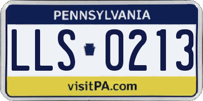 PA license plate LLS0213