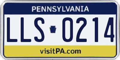 PA license plate LLS0214