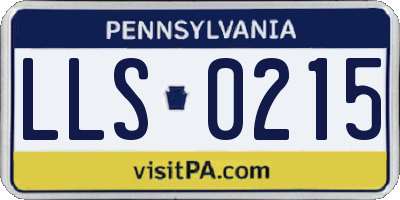 PA license plate LLS0215