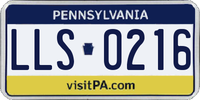 PA license plate LLS0216