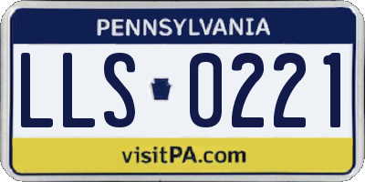 PA license plate LLS0221