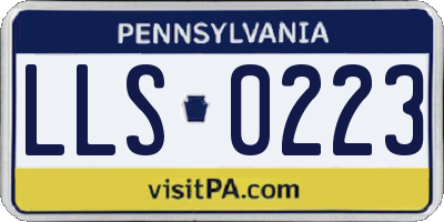 PA license plate LLS0223