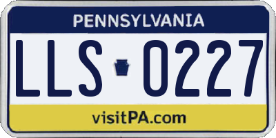 PA license plate LLS0227