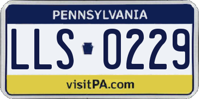 PA license plate LLS0229