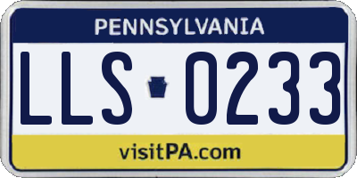 PA license plate LLS0233